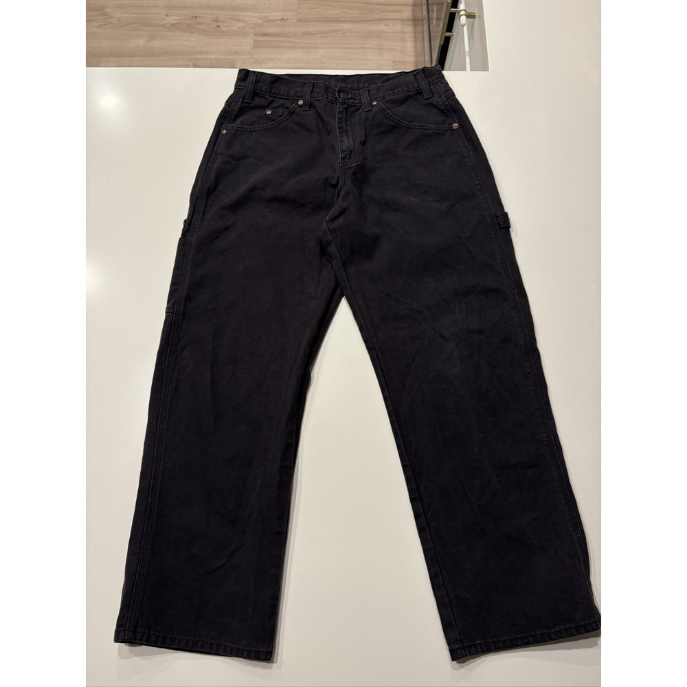 Dickies Mens Relaxed Fit Duck Carpenter Jeans Black 33x30 1939RBK Work Pants
